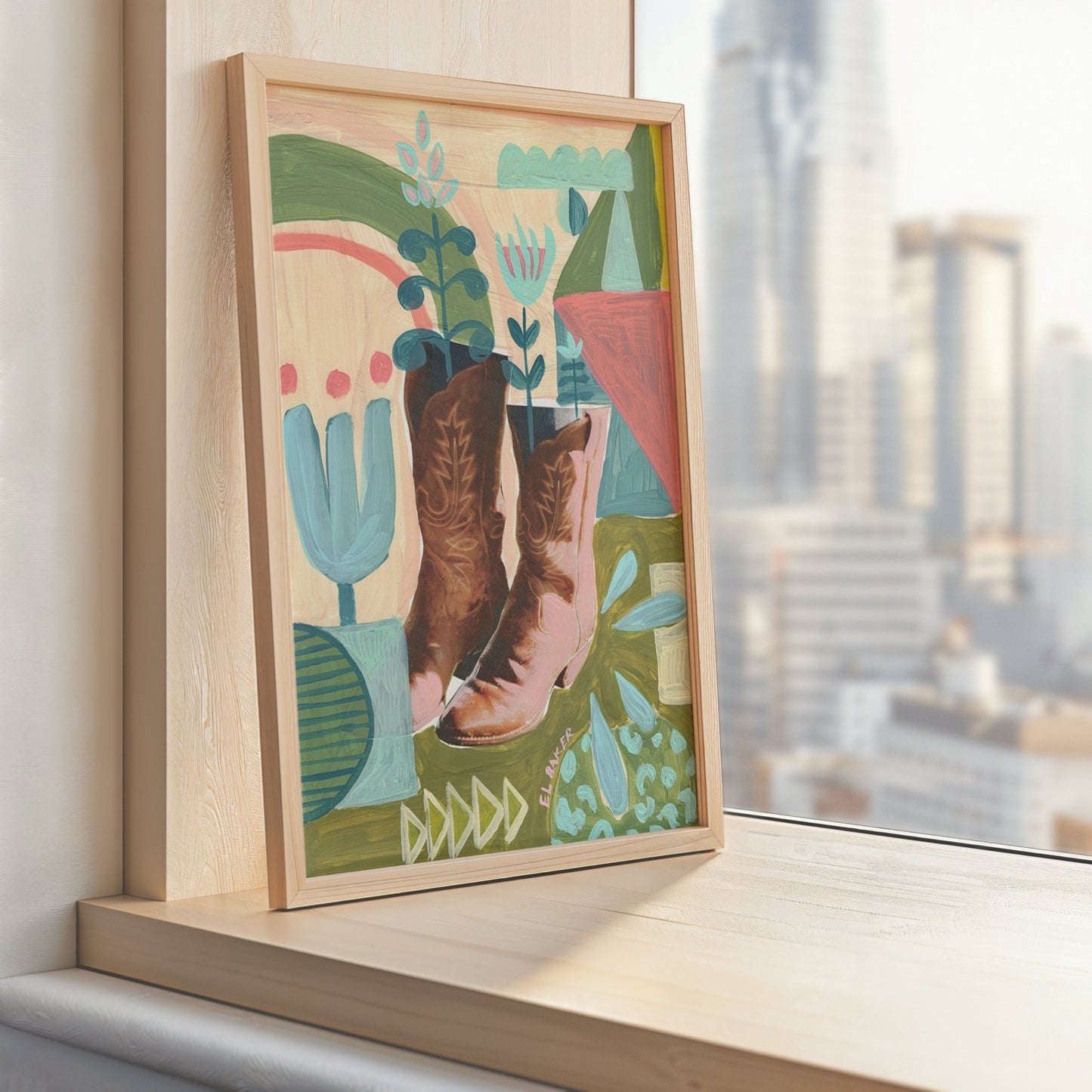 Cowboy Boots Print - El Baker Art