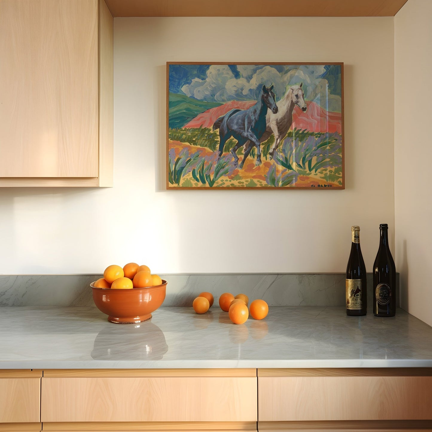 Desert Horses Print - El Baker Art