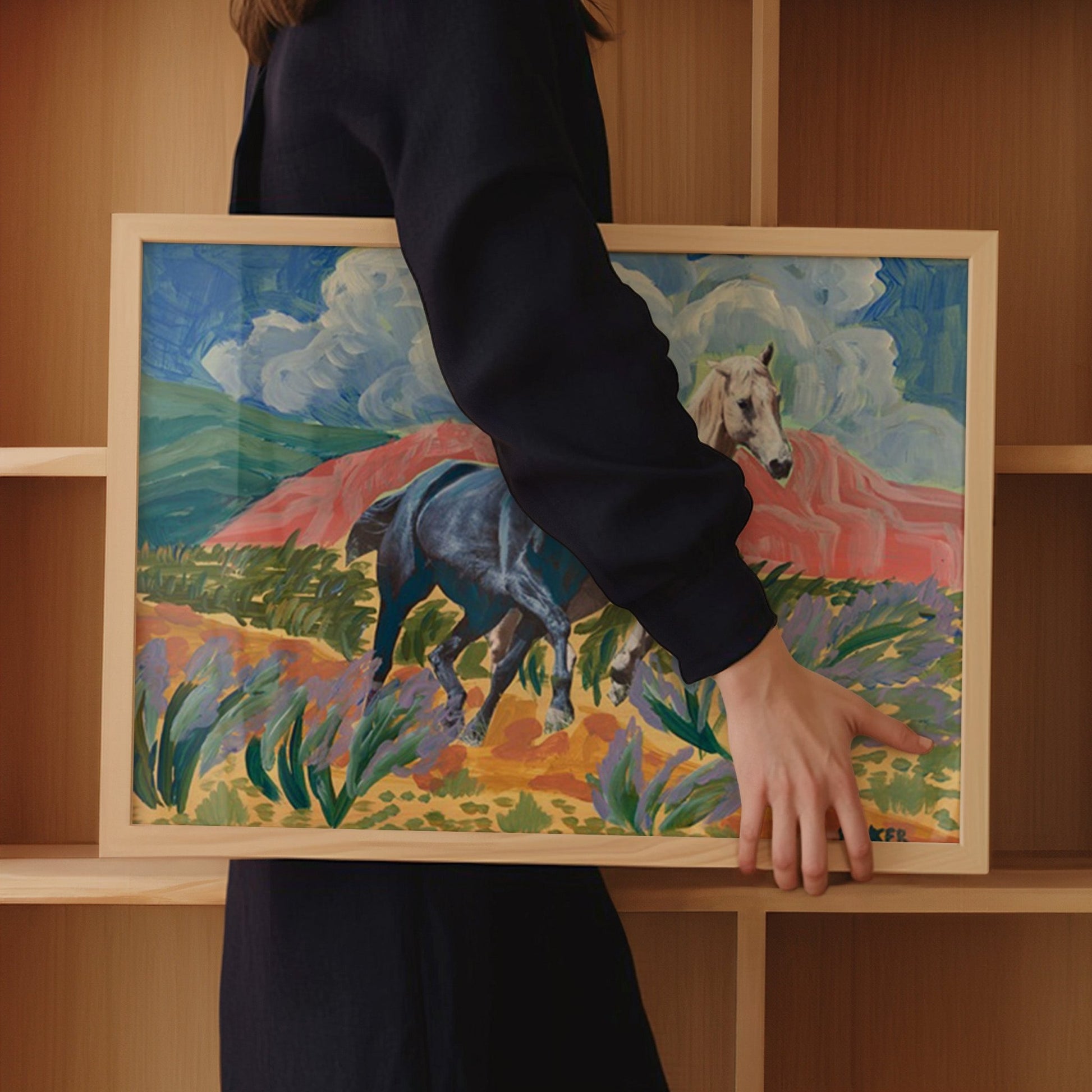 Desert Horses Print - El Baker Art