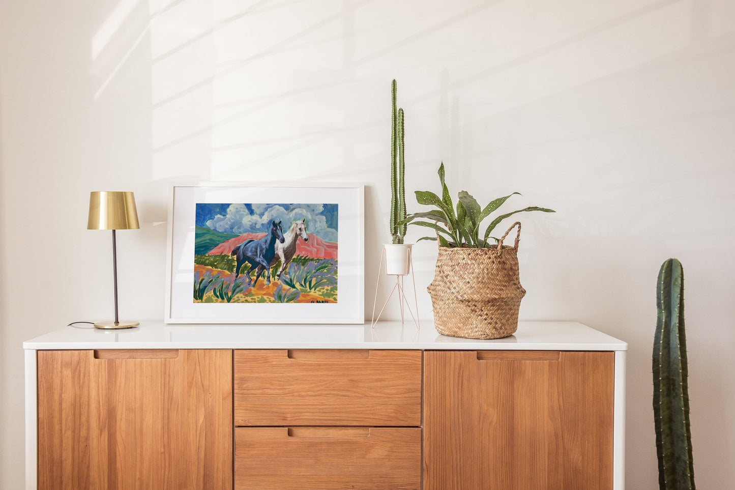 Desert Horses Print - El Baker Art