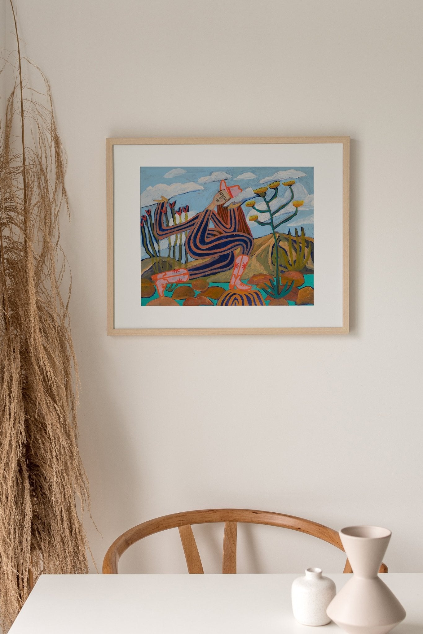 Dreaming Desert Cowgirl Art Print - El Baker Art