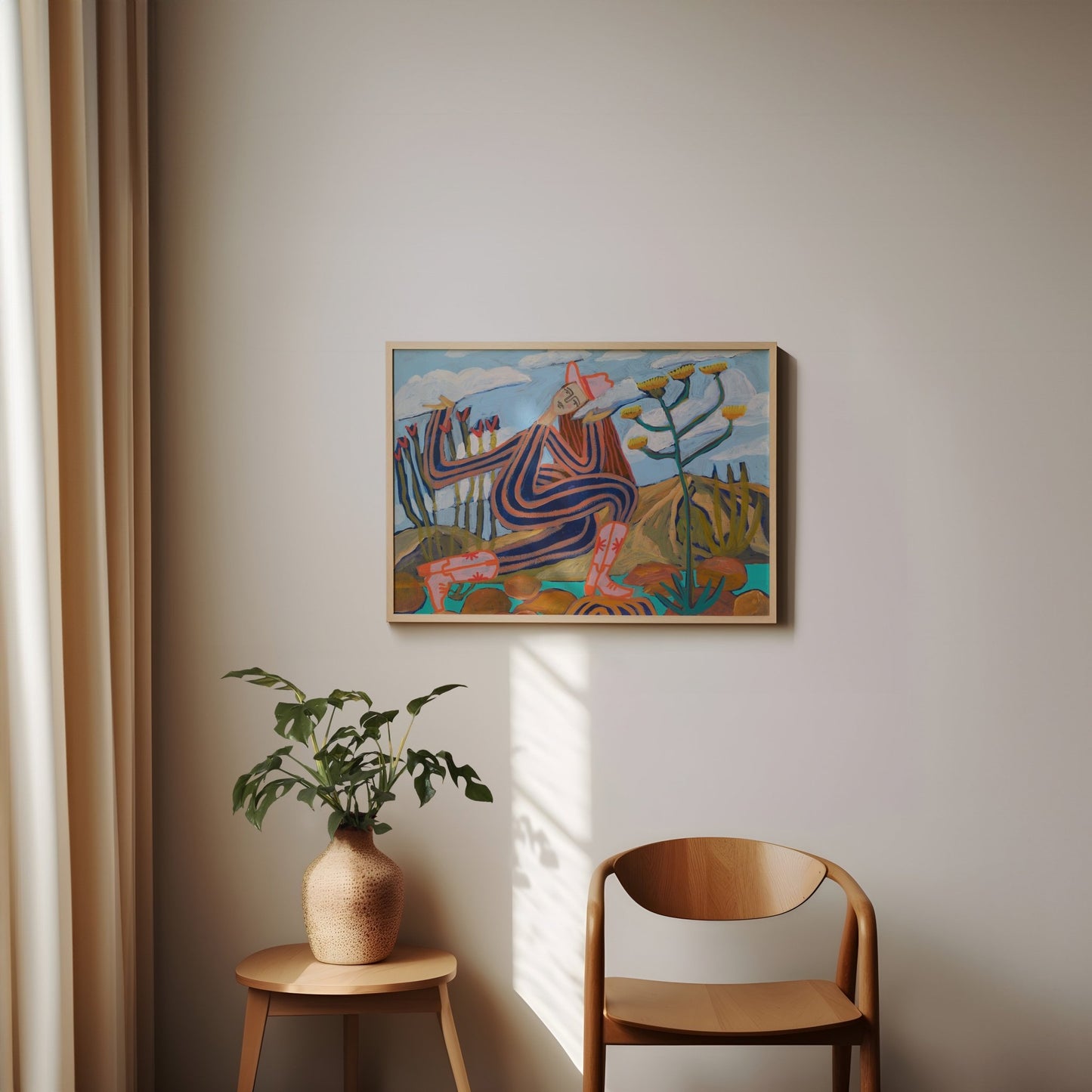 Dreaming Desert Cowgirl Art Print - El Baker Art