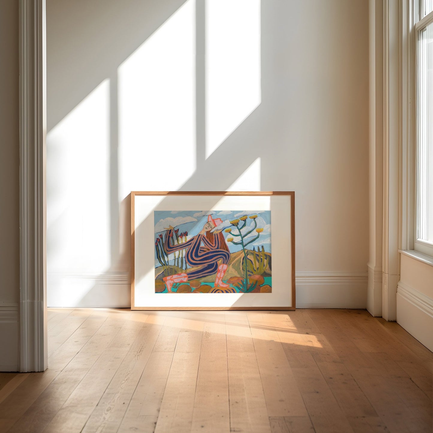 Dreaming Desert Cowgirl Art Print - El Baker Art