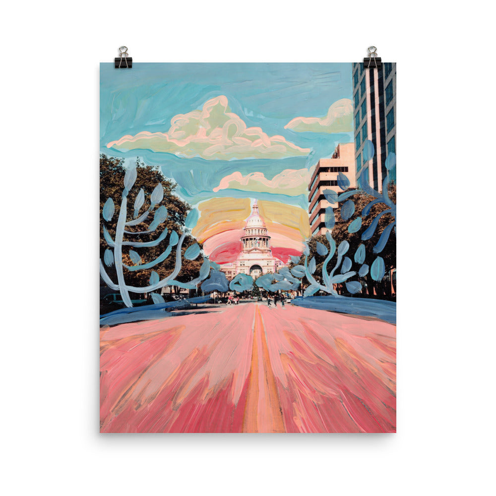 Congress Avenue Rainbow Austin Print