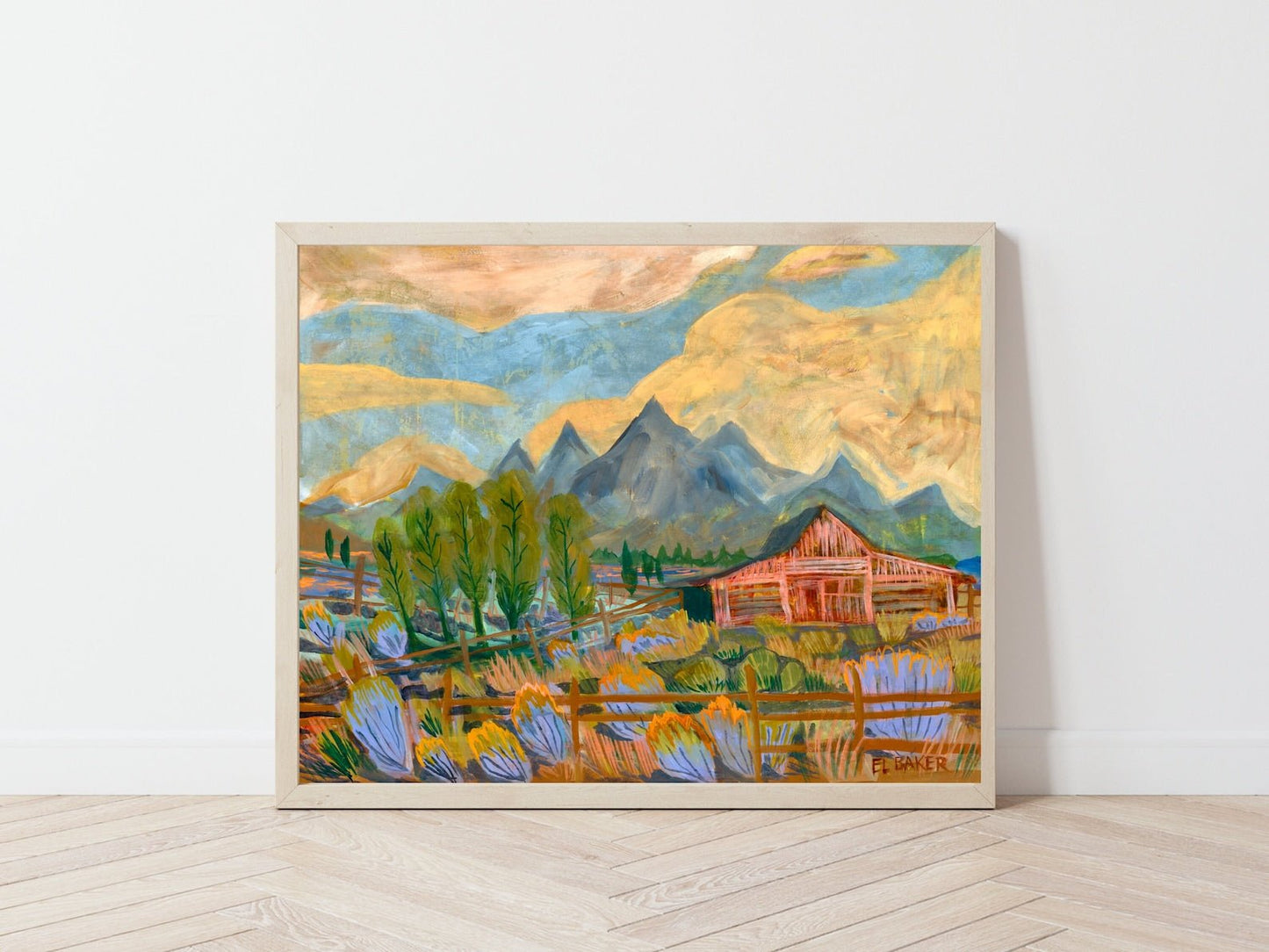Grand Tetons National Park Travel Print - El Baker Art