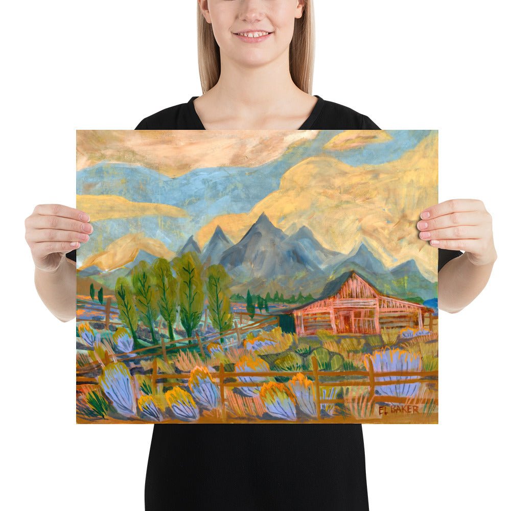 Grand Tetons National Park Travel Print - El Baker Art