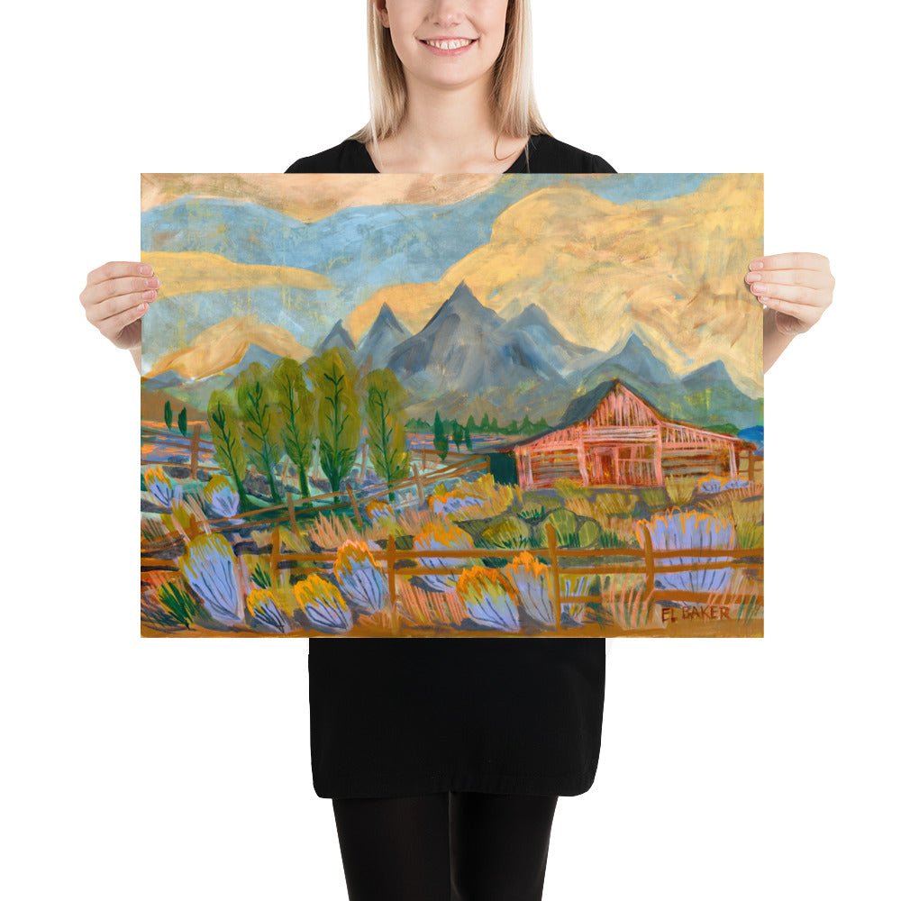 Grand Tetons National Park Travel Print - El Baker Art