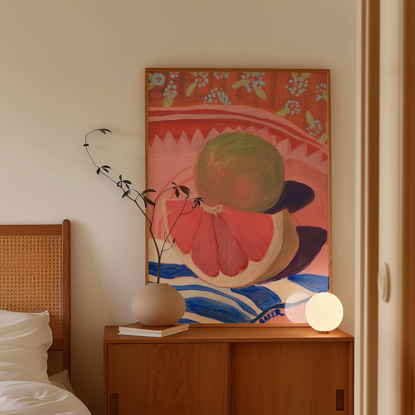 Grapefruit Still Life Print - El Baker Art