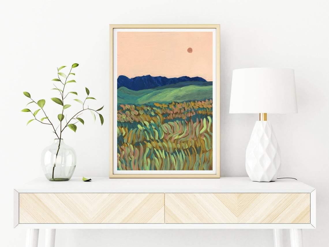 Grasslands of Big Bend National Park Print - El Baker Art