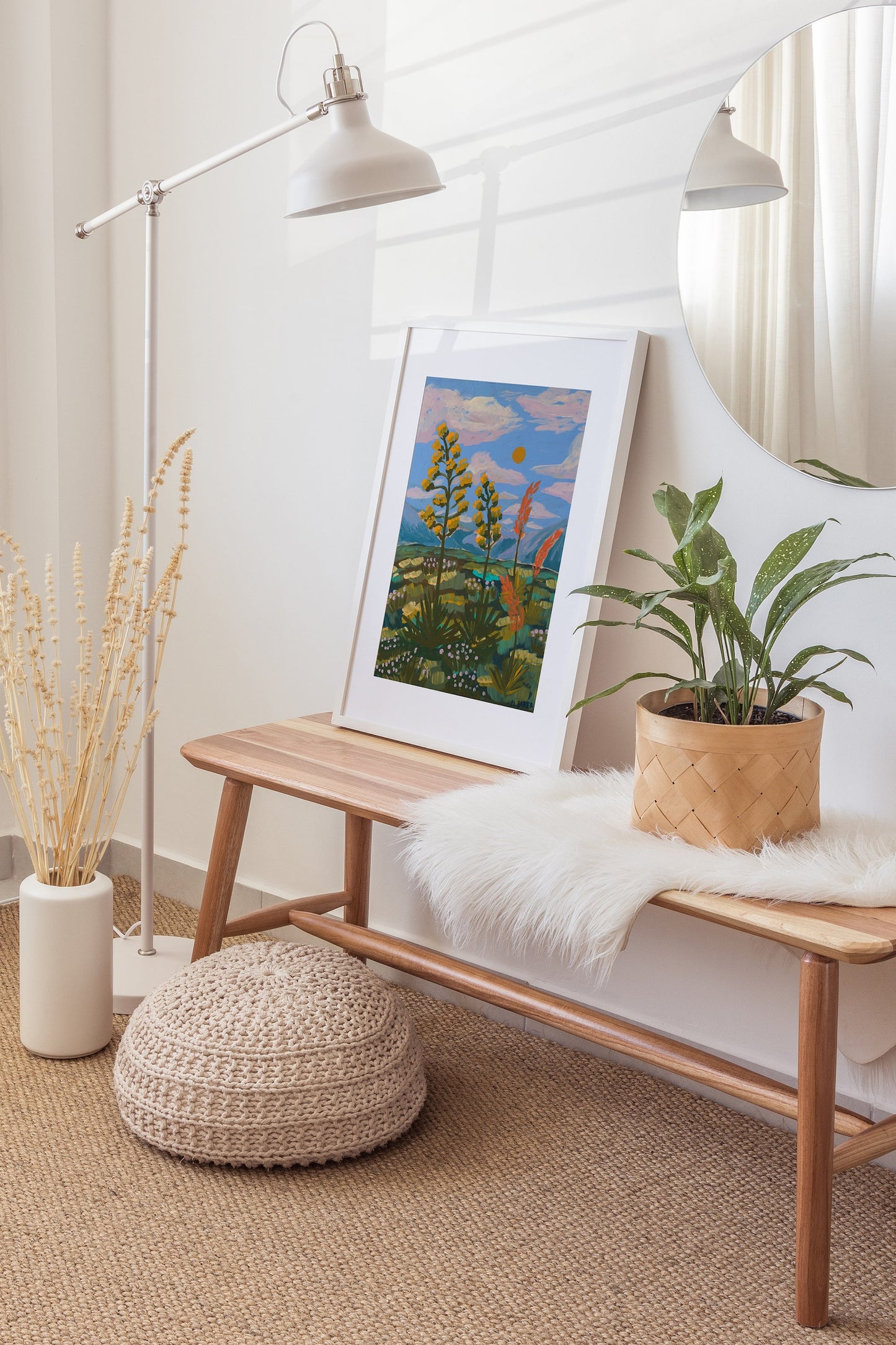 Century Plant Red Yucca Print