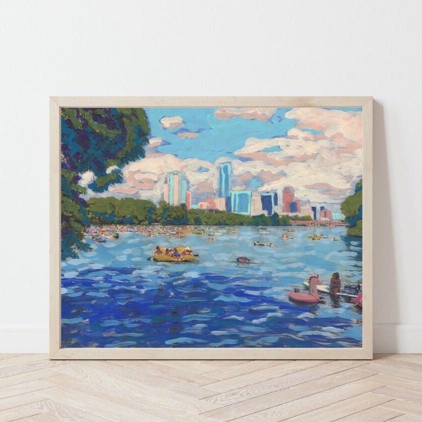 Lady Bird Lake Austin Print - El Baker Art