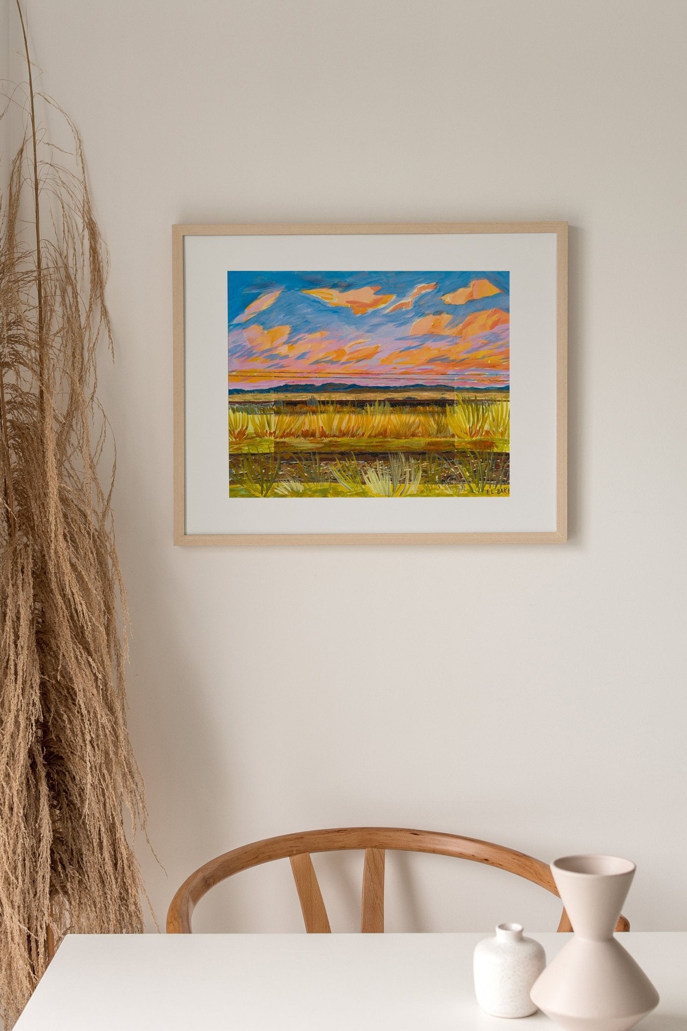 Marfa Texas Sunset Landscape Print - El Baker Art