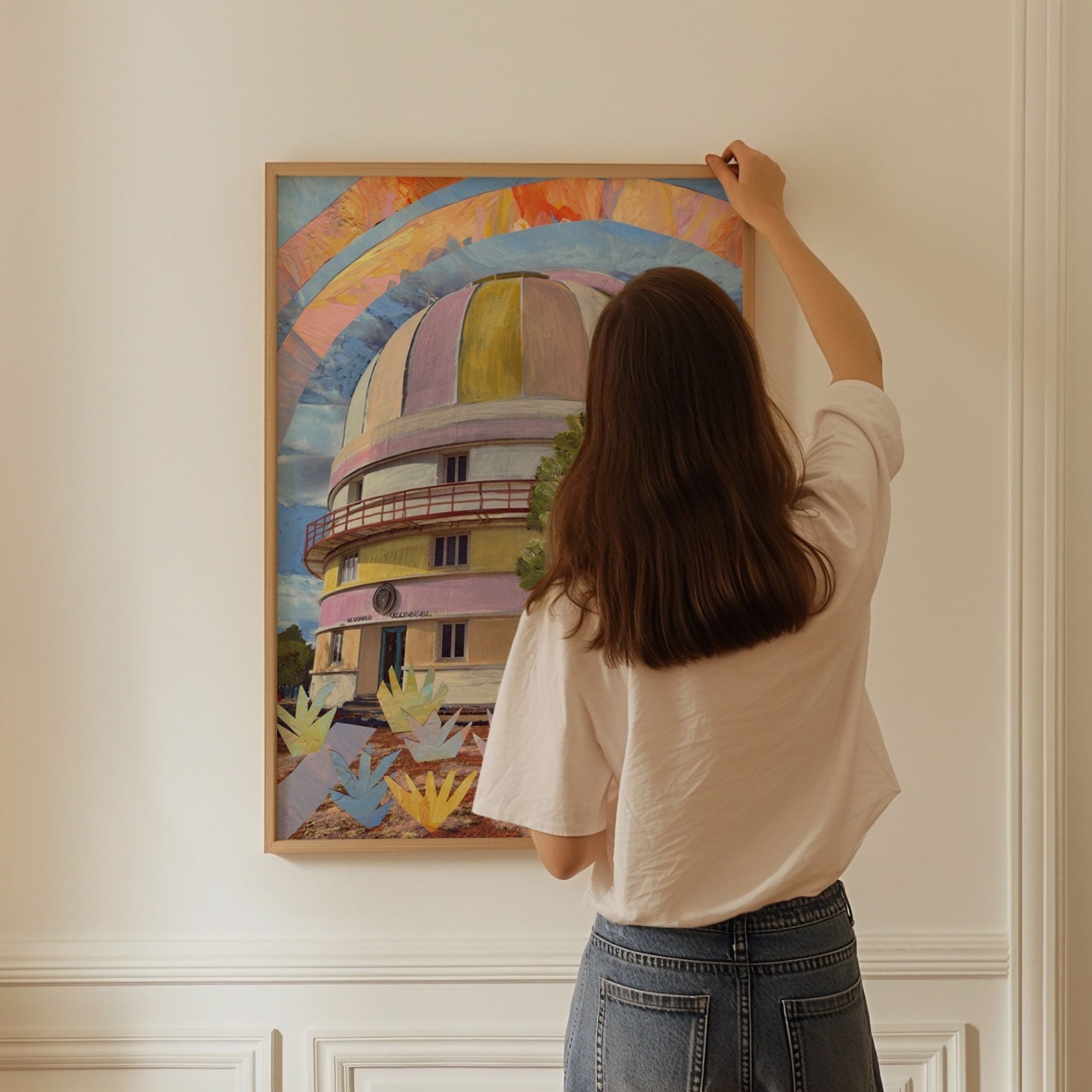 McDonald Observatory Mixed Media Collage Print - El Baker Art