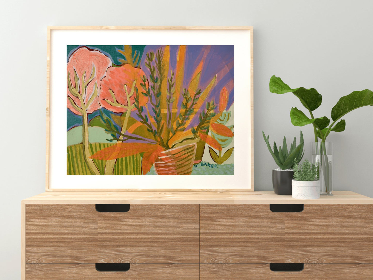 Mediterranean Garden Print - El Baker Art