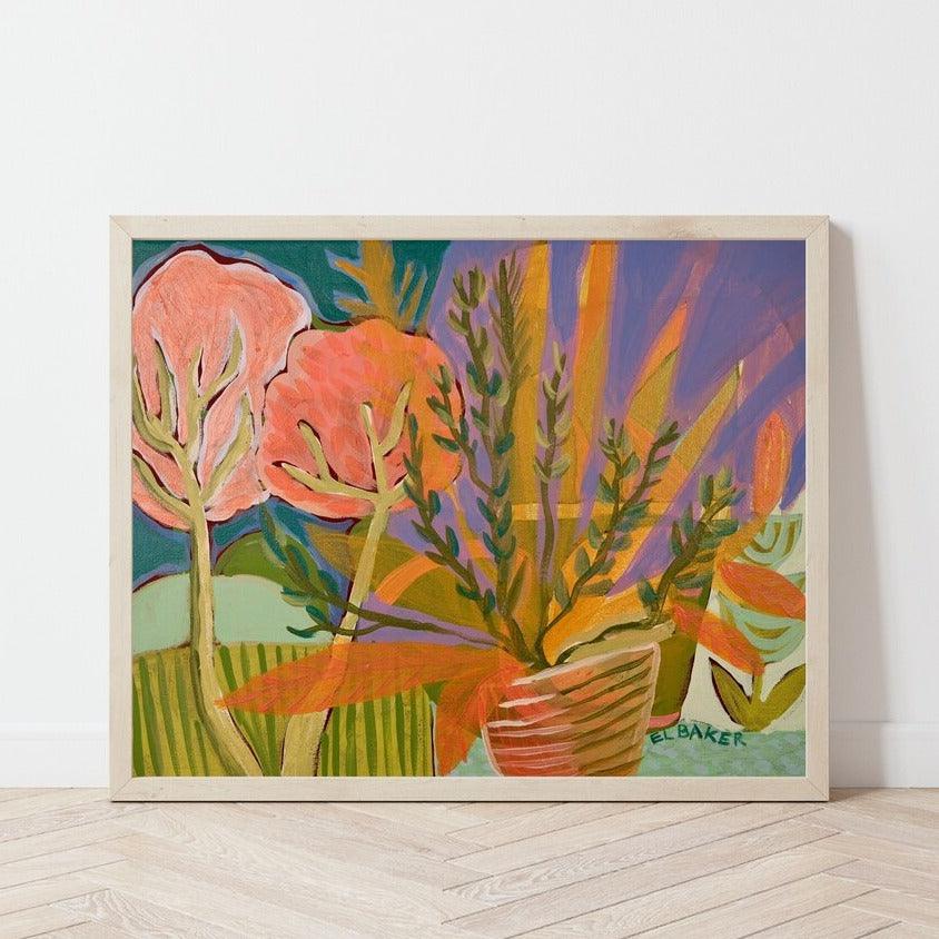 Mediterranean Garden Print - El Baker Art