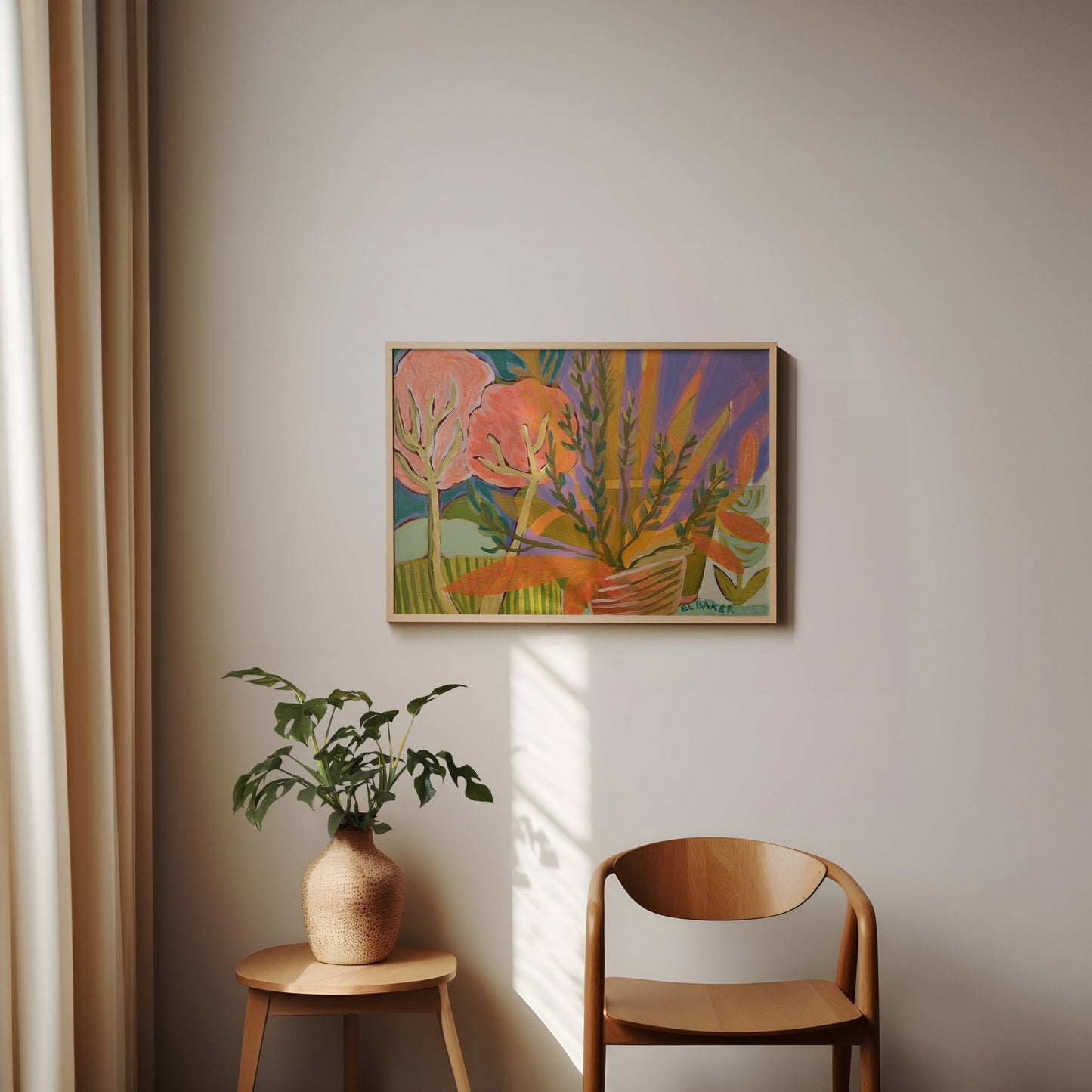Mediterranean Garden Print - El Baker Art