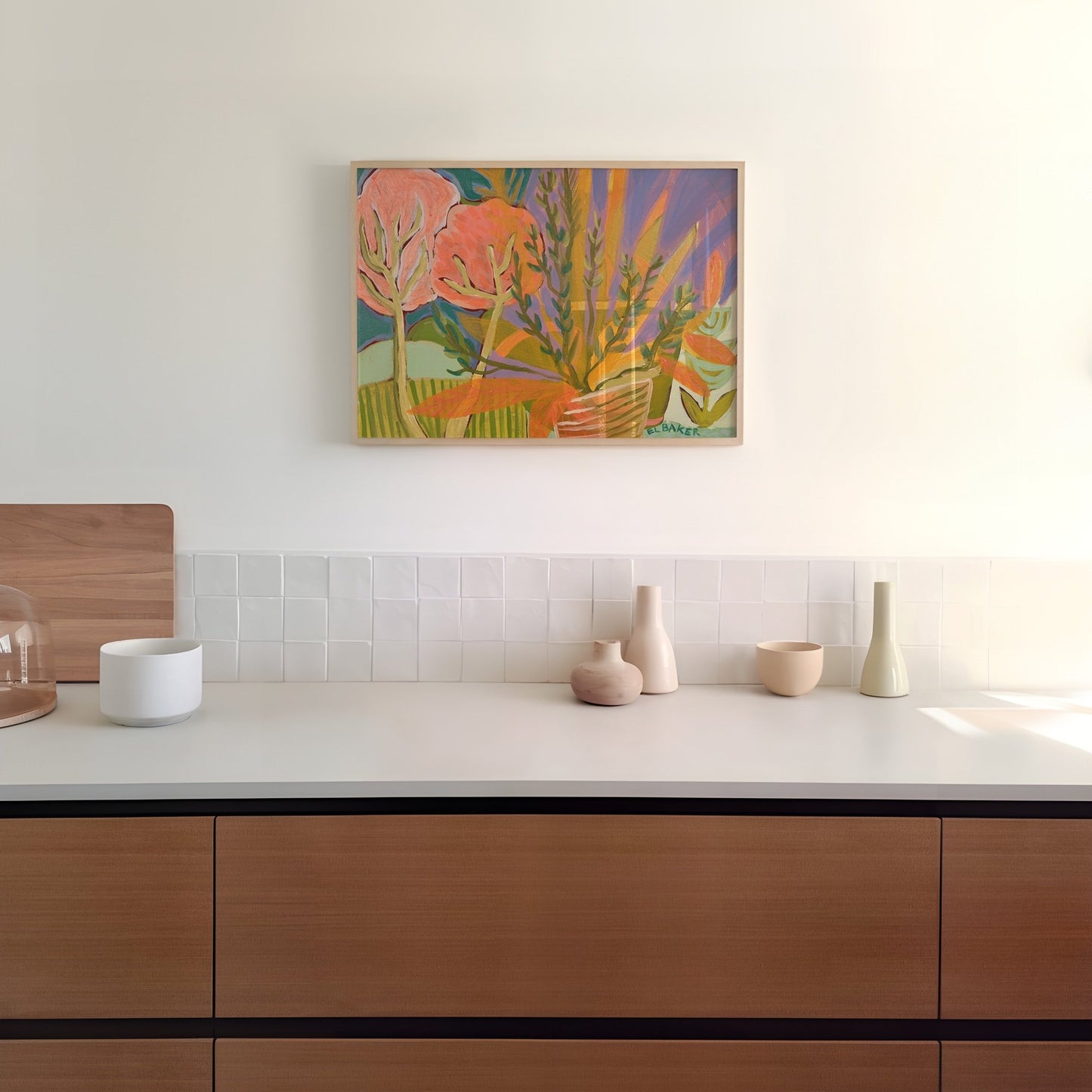 Mediterranean Garden Print - El Baker Art