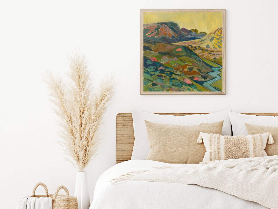 Midcentury Modern Canyon Western Landscape Print - El Baker Art