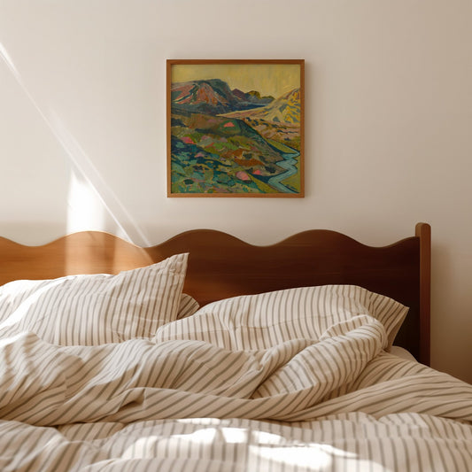 Midcentury Modern Canyon Western Landscape Print - El Baker Art