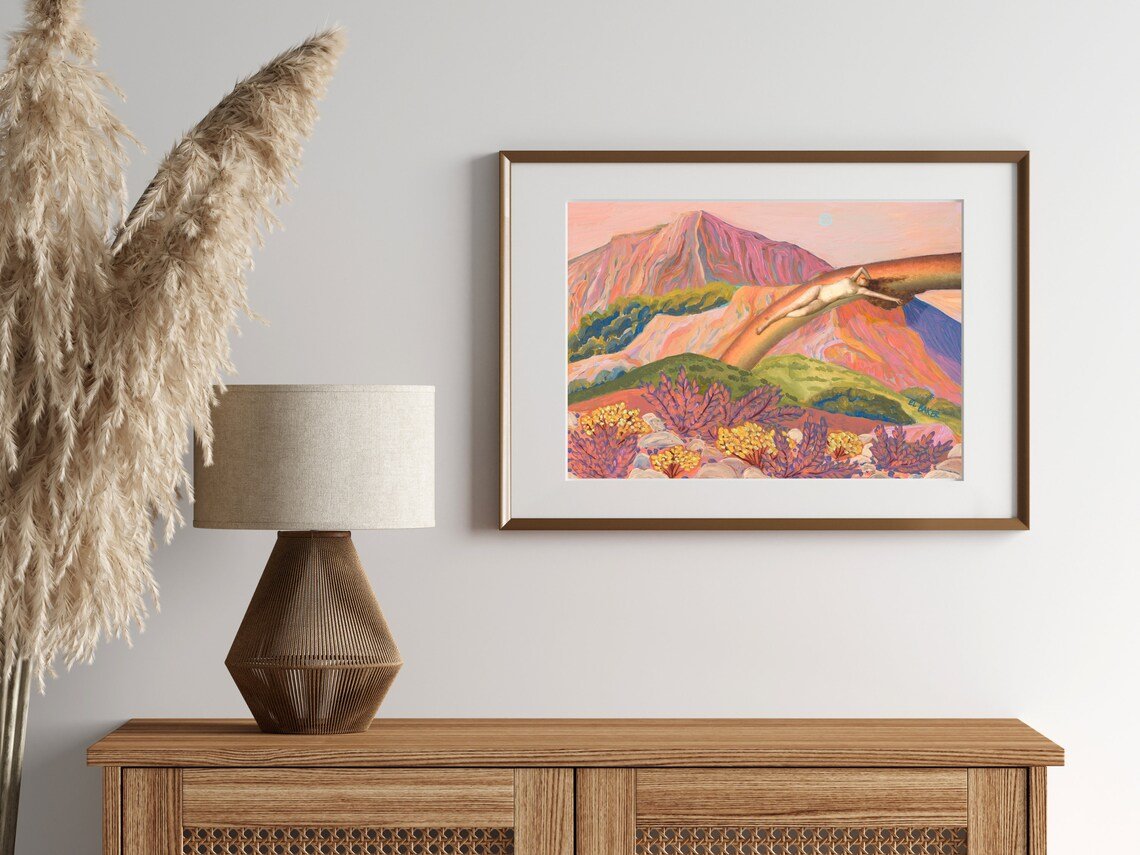 Modern Retro California Rainbow Print - El Baker Art