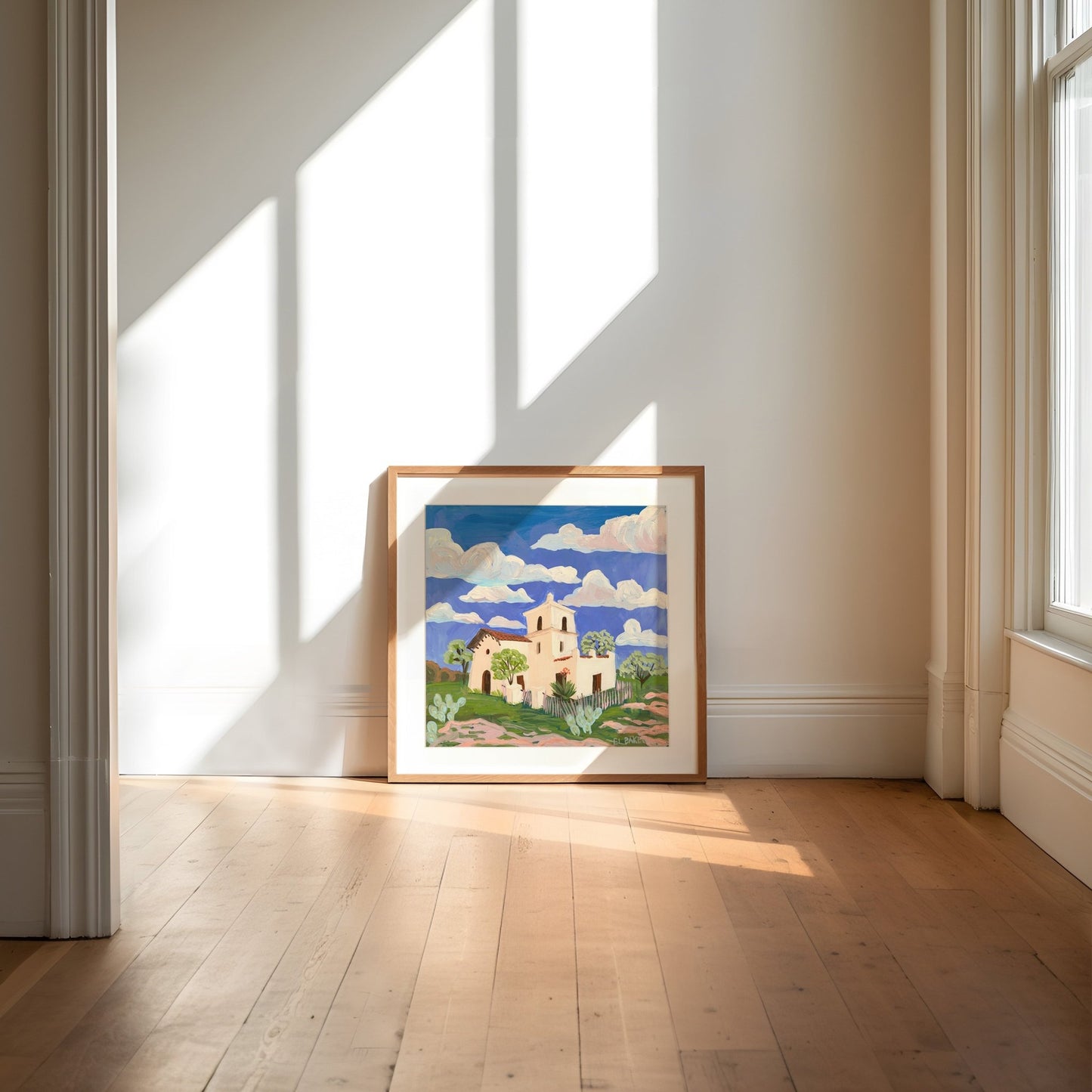Old Texas Church Print - El Baker Art