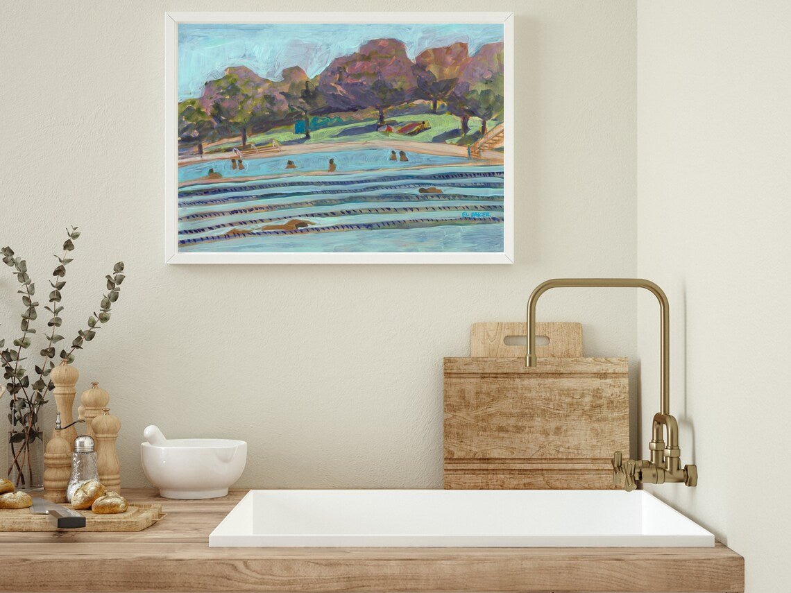 Pastel Deep Eddy Pool Print - El Baker Art