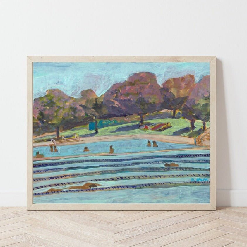 Pastel Deep Eddy Pool Print - El Baker Art