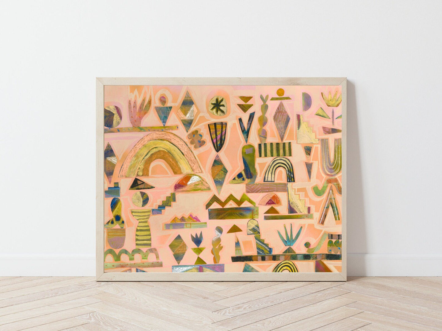 Peach Western Cowboy Boot Collage - El Baker Art