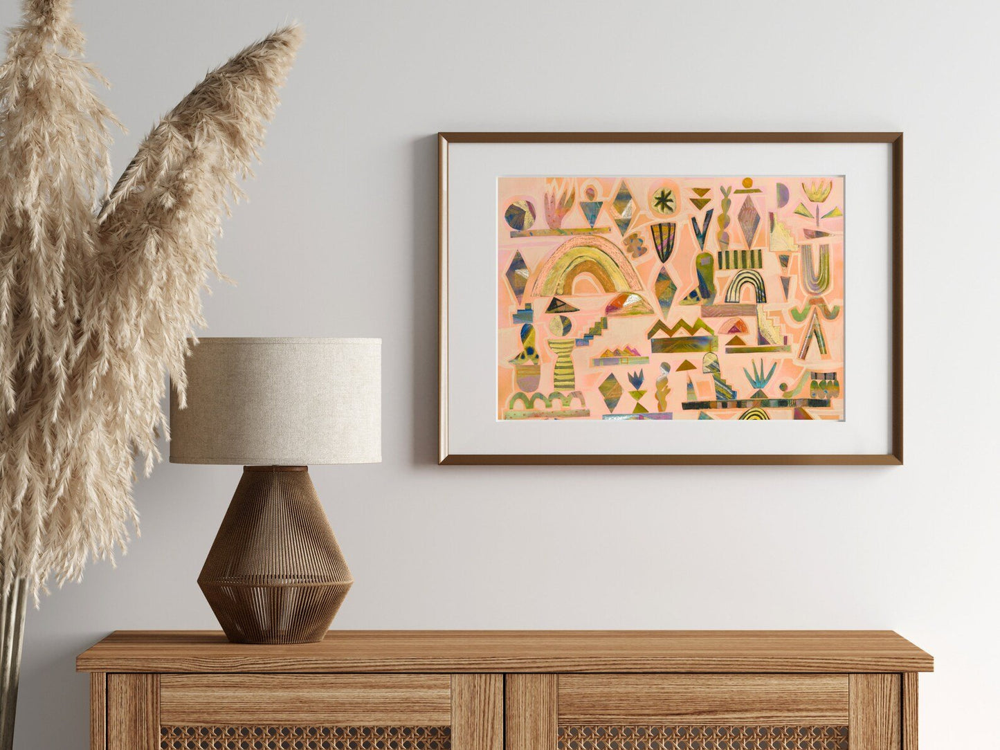 Peach Western Cowboy Boot Collage - El Baker Art