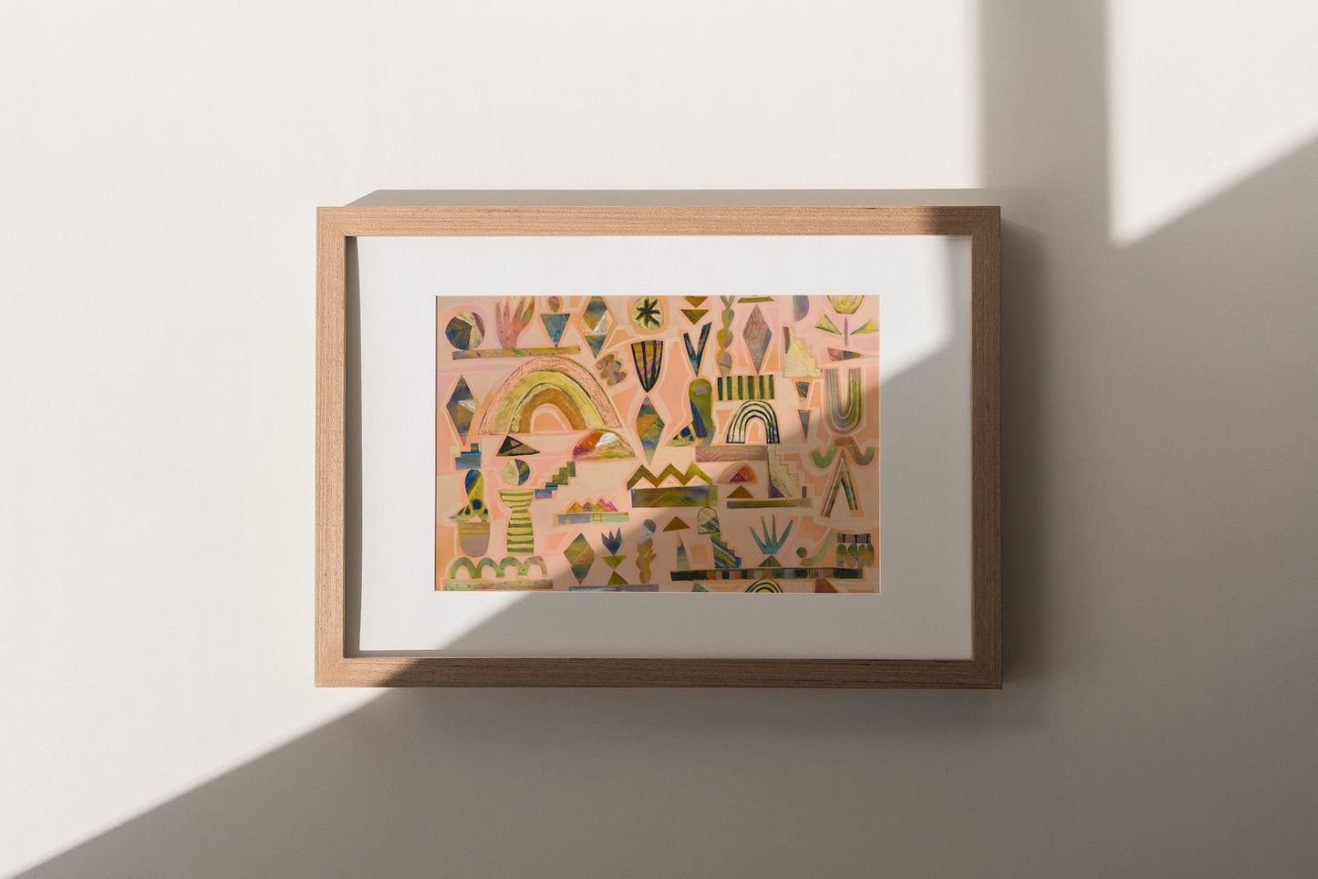 Peach Western Cowboy Boot Collage - El Baker Art