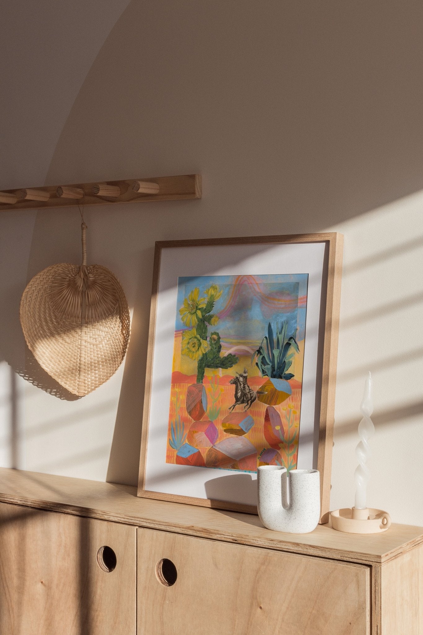 Pink Desert Rocks Landscape Print - El Baker Art