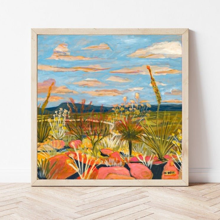 Pink Desert Rocks of Big Bend National Park Print - El Baker Art