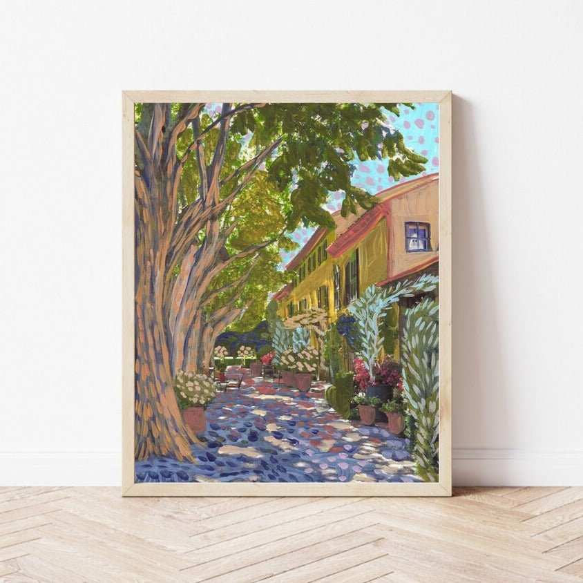 Provence France Spooky Ghost Travel Poster - El Baker Art