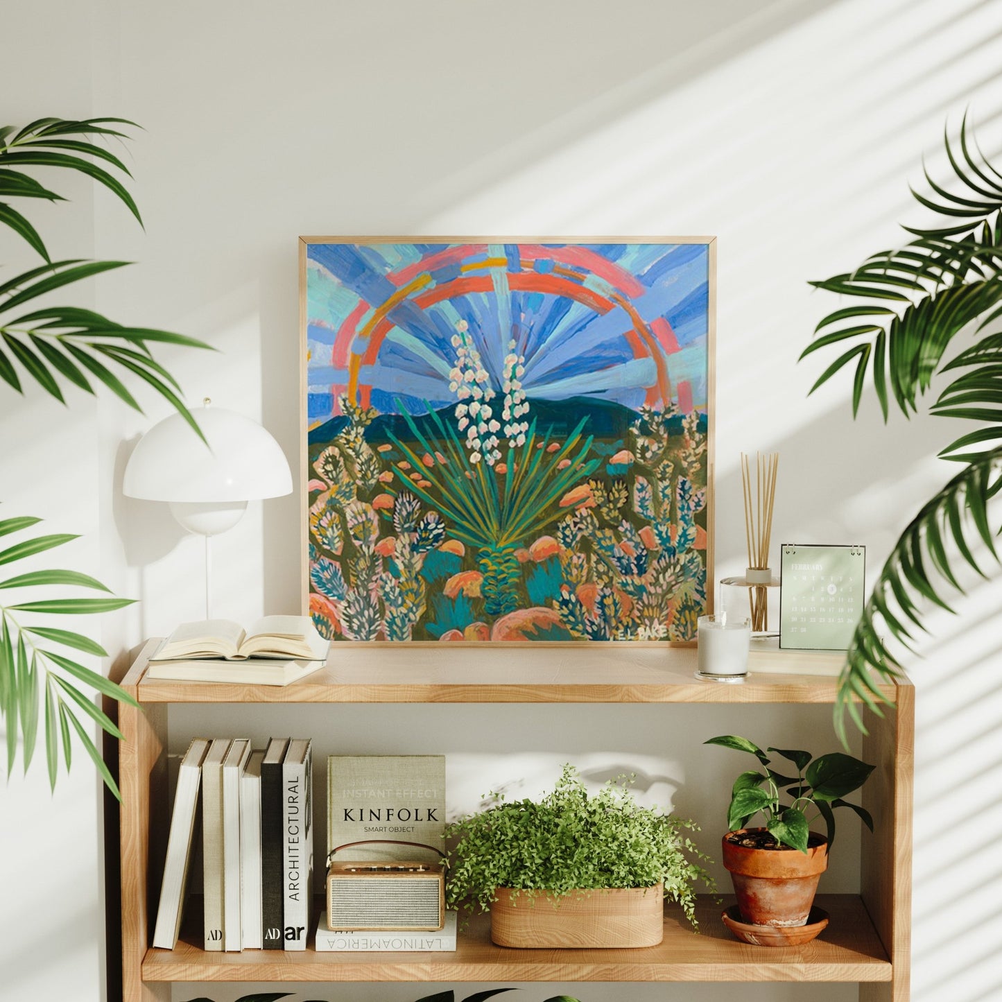 Rainbow Yucca Plant Texas Desert Print - El Baker Art