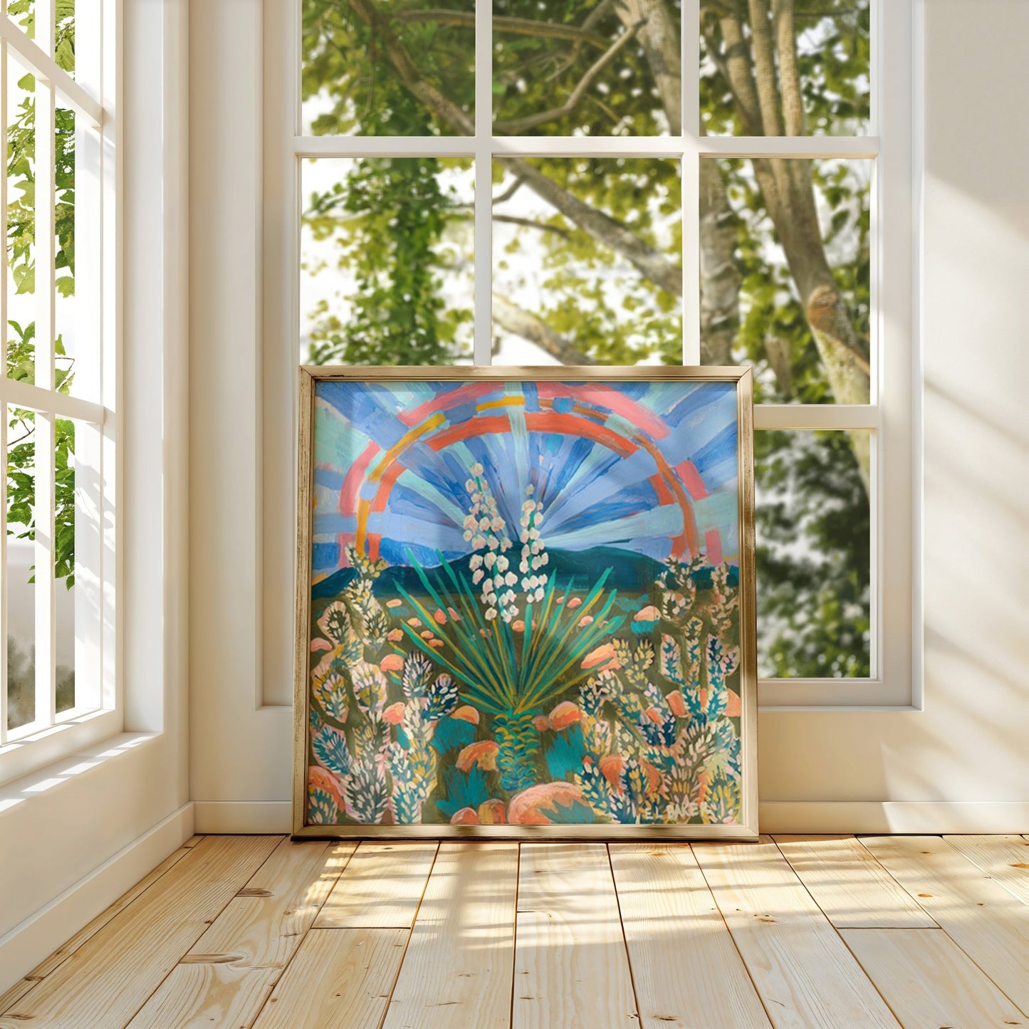 Rainbow Yucca Plant Texas Desert Print - El Baker Art