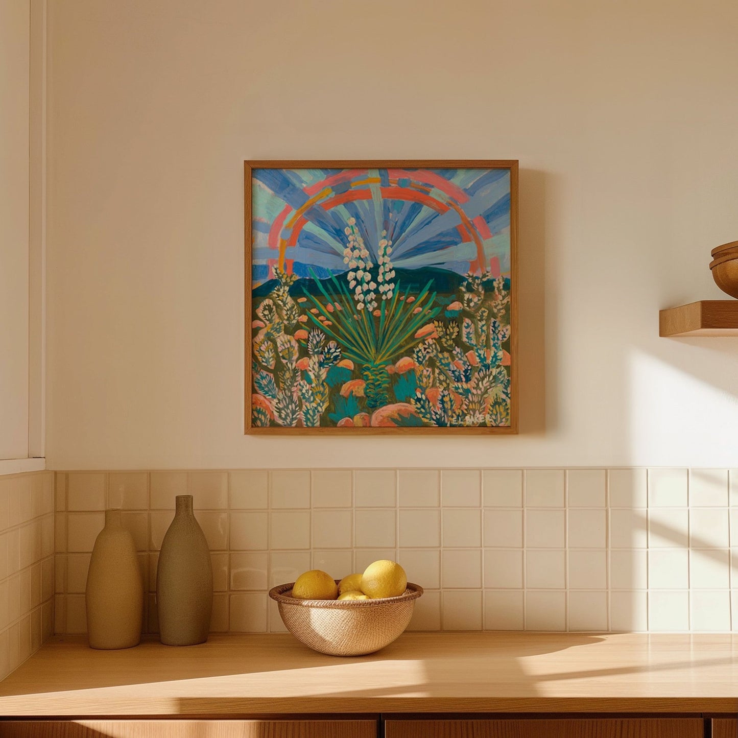 Rainbow Yucca Plant Texas Desert Print - El Baker Art