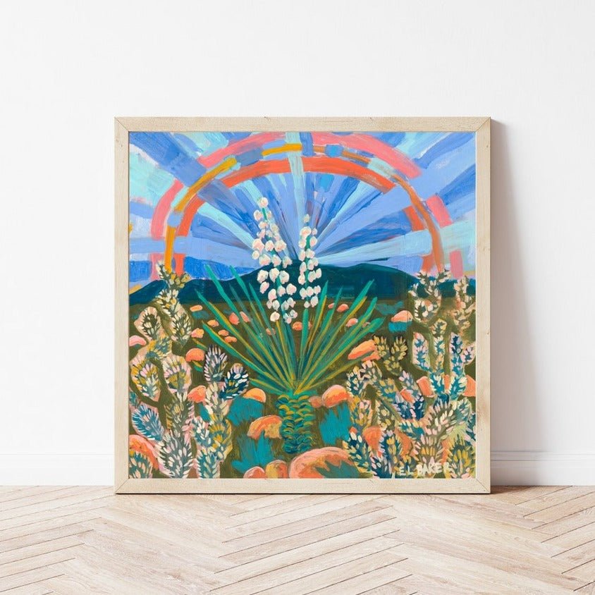 Rainbow Yucca Plant Texas Desert Print - El Baker Art