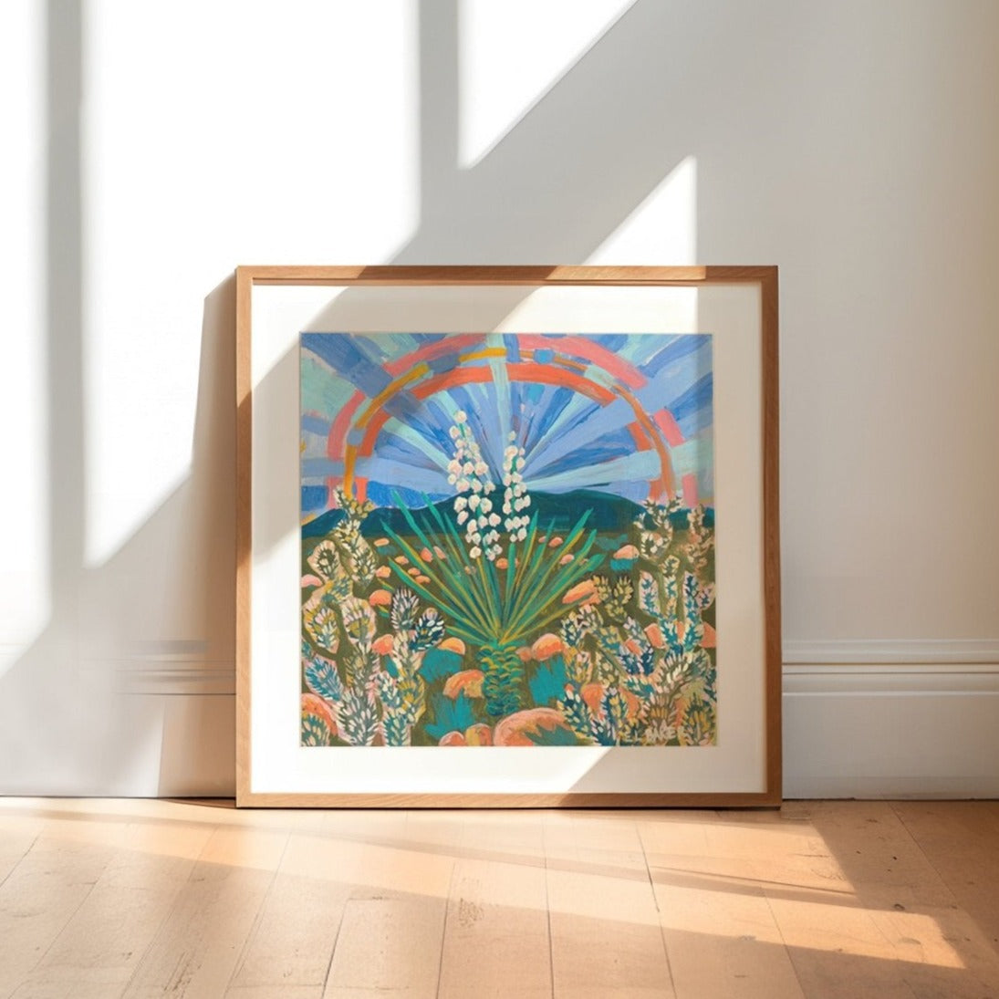 Rainbow Yucca Plant Texas Desert Print - El Baker Art
