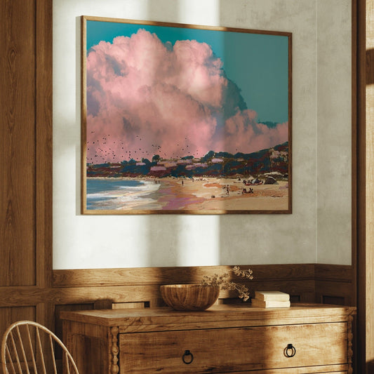 Retro California Ocean Print - El Baker Art