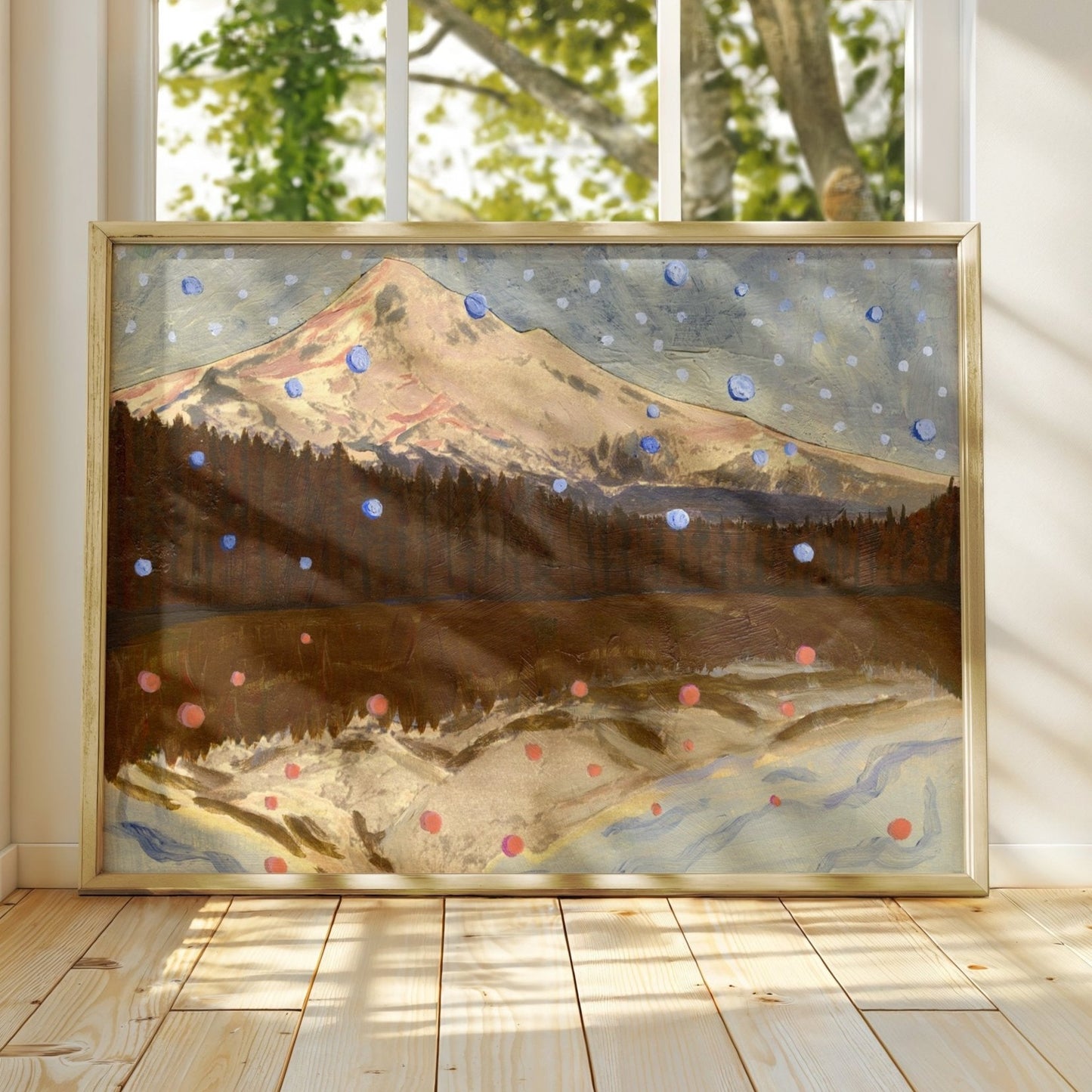 Retro Mt Hood Oregon Art Print - El Baker Art