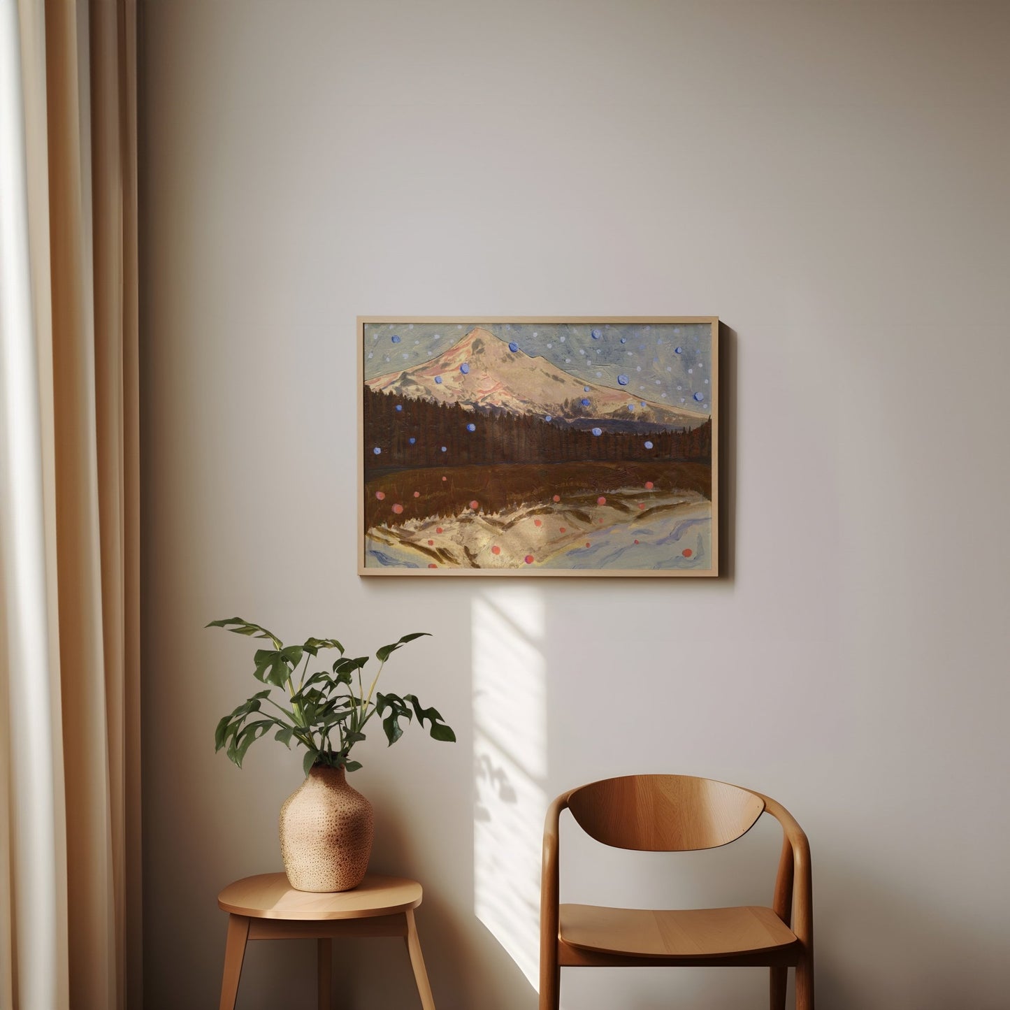 Retro Mt Hood Oregon Art Print - El Baker Art