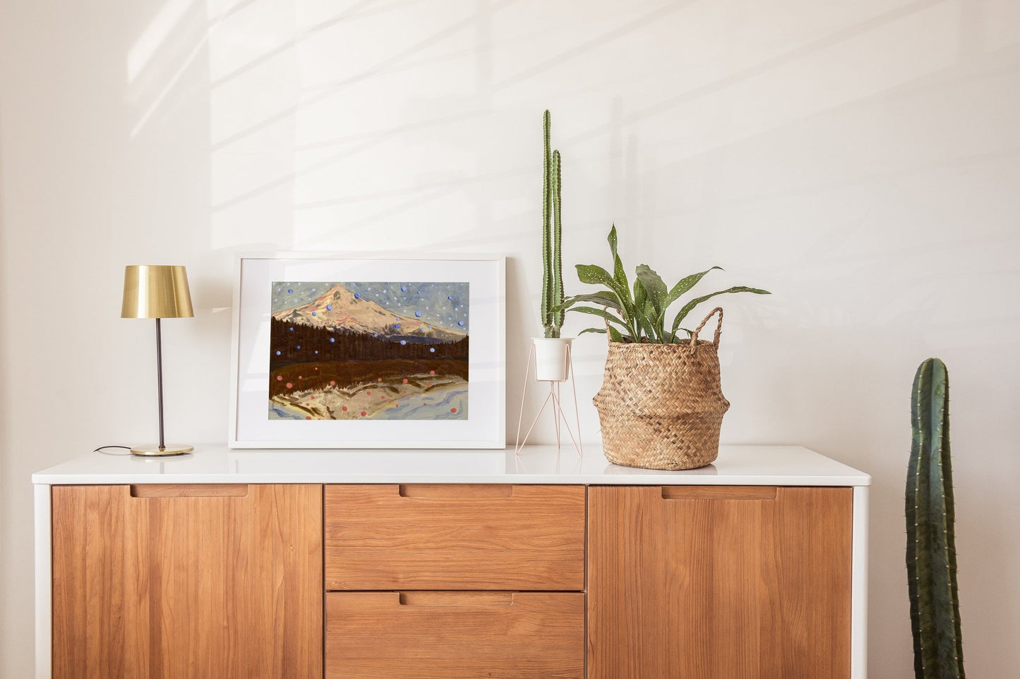 Retro Mt Hood Oregon Art Print - El Baker Art