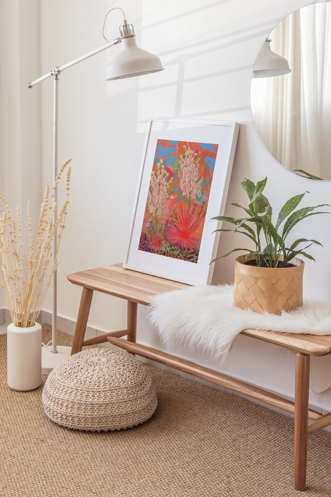 Retro Yucca Wall Art Print - El Baker Art
