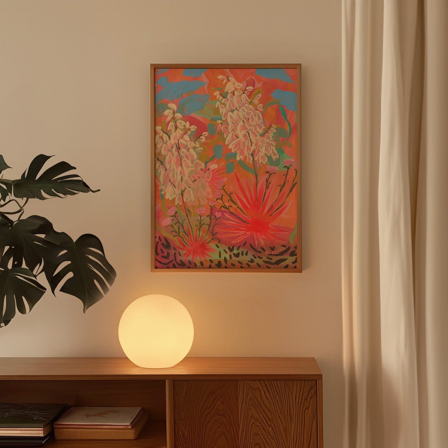Retro Yucca Wall Art Print - El Baker Art