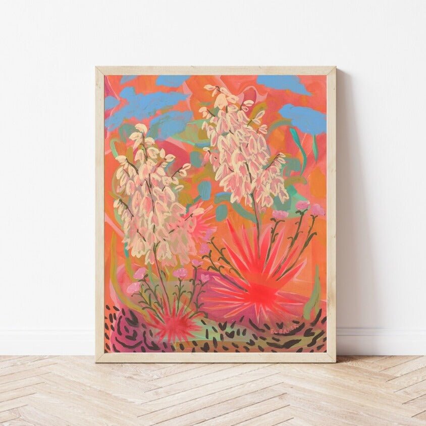Retro Yucca Wall Art Print - El Baker Art