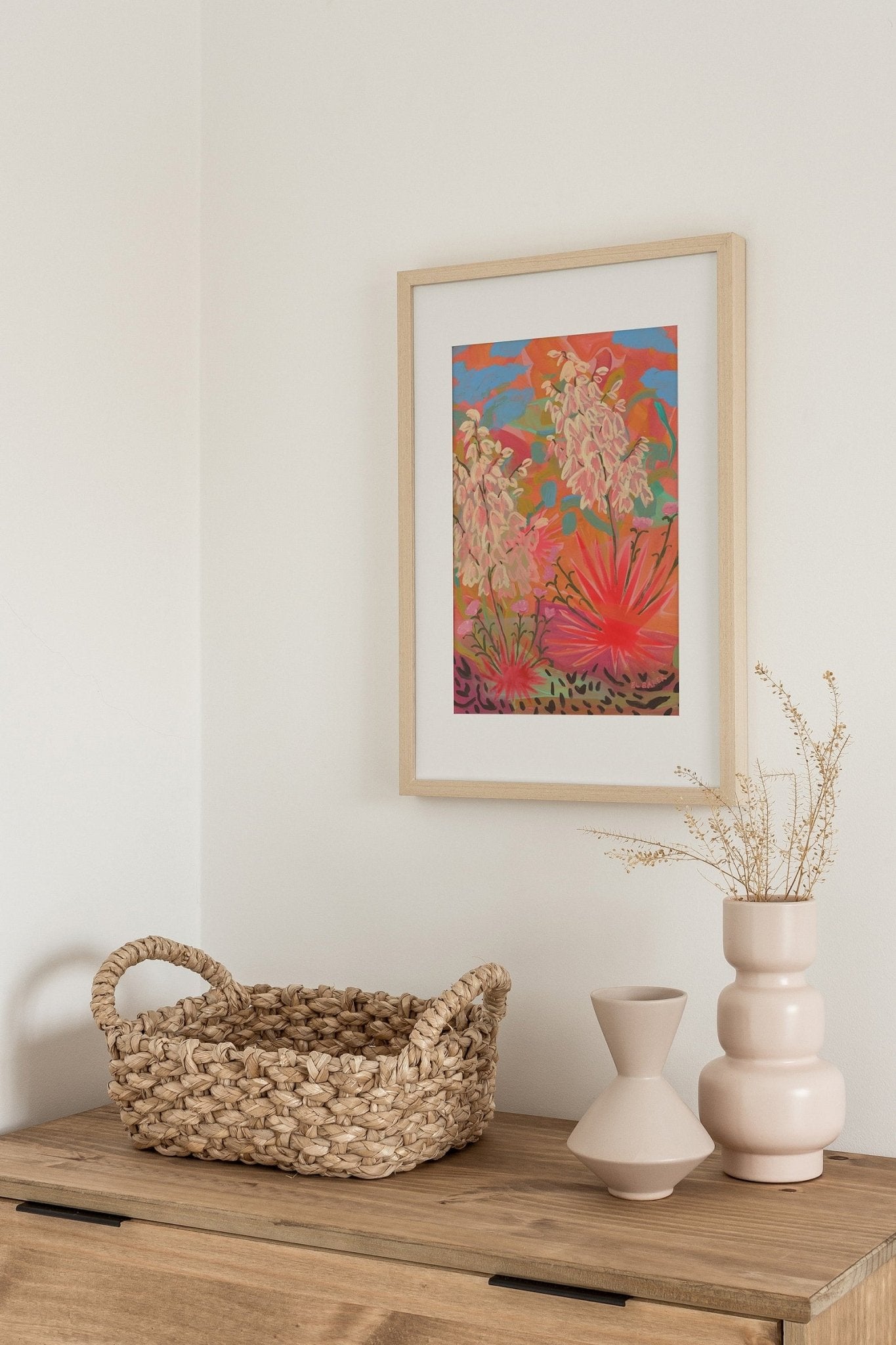 Retro Yucca Wall Art Print - El Baker Art