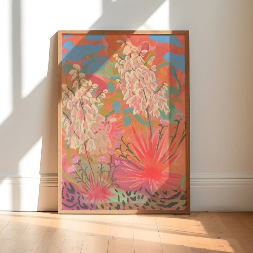 Retro Yucca Wall Art Print - El Baker Art