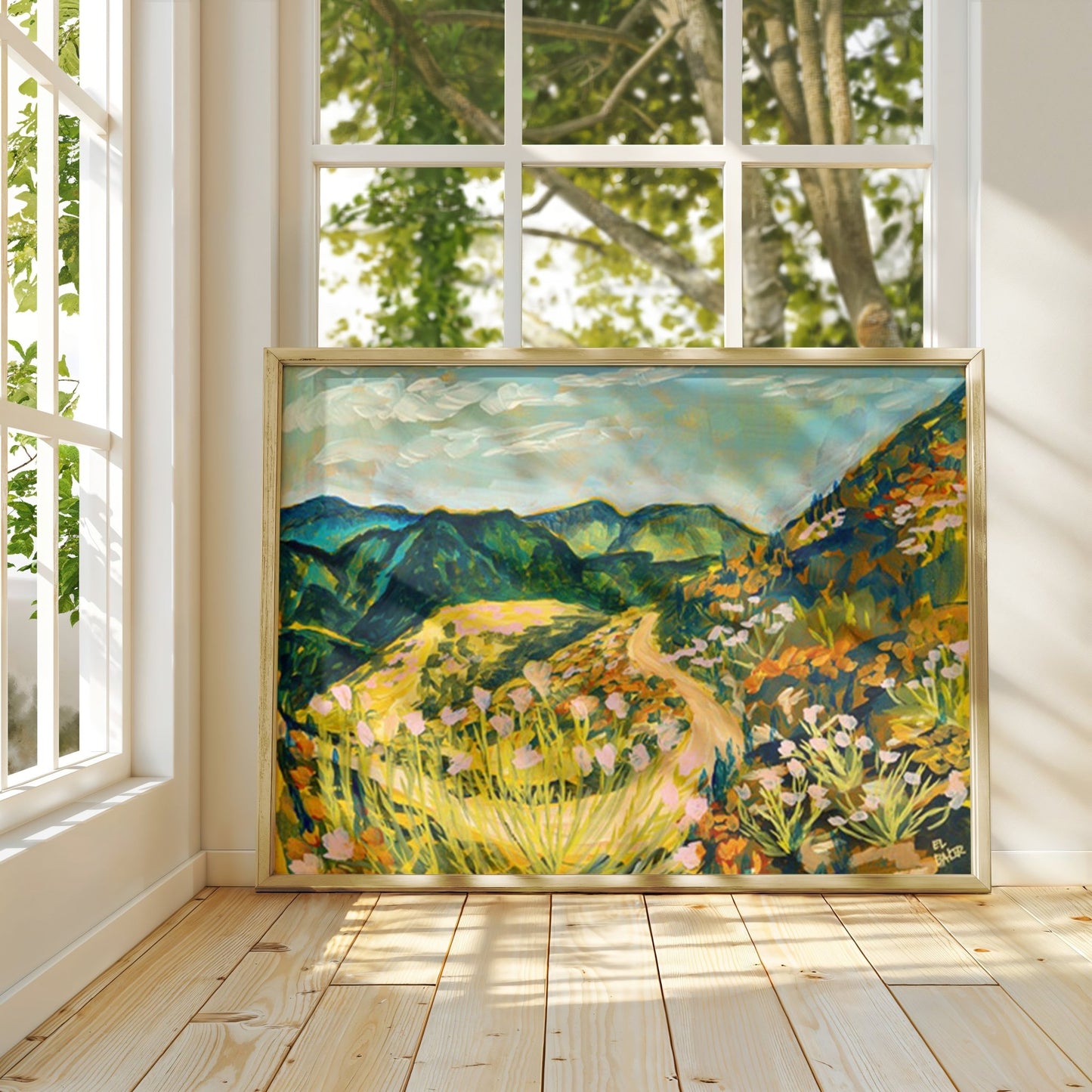 San Gabriel Mountains California Wildflower Print - El Baker Art