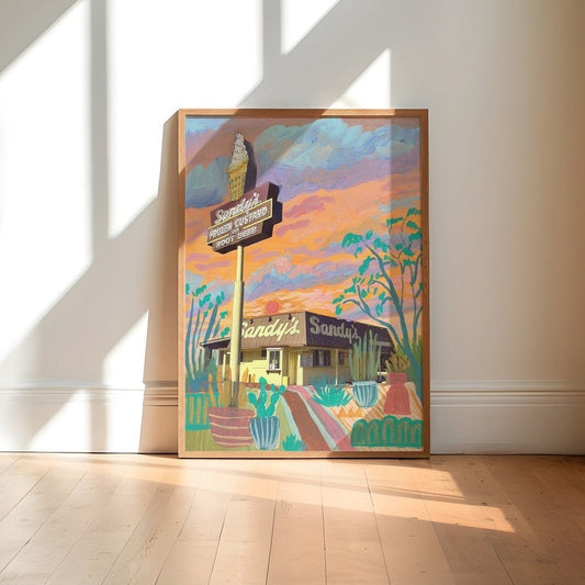 Sandy's Austin Texas Print - El Baker Art