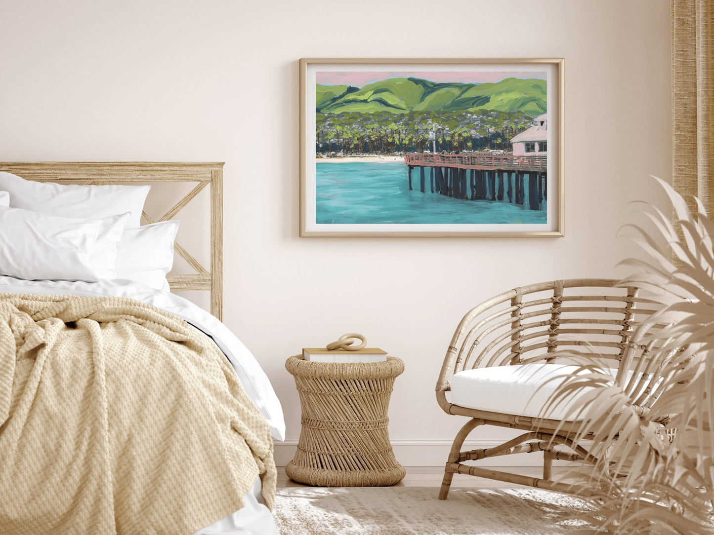 Santa Barbara California Pier Print - El Baker Art